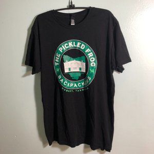 💥2 for $15💥The Pickled Frog Backpackers Black Tee size Medium